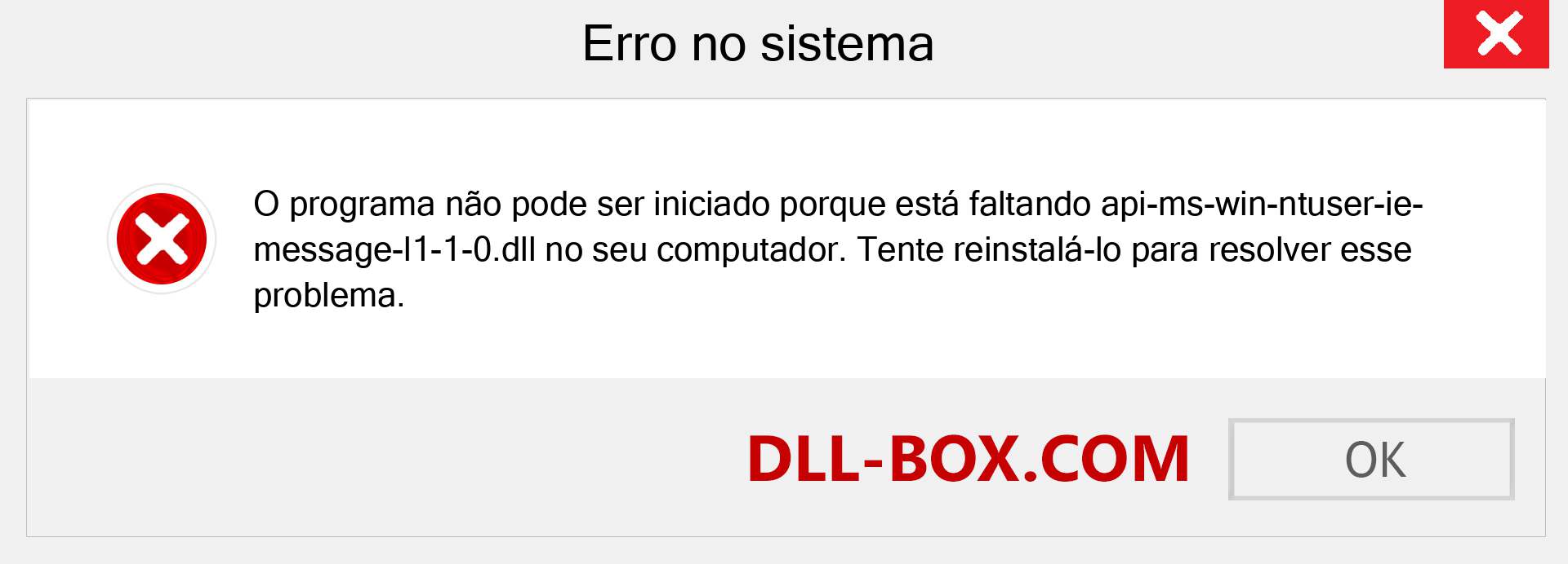 Arquivo api-ms-win-ntuser-ie-message-l1-1-0.dll ausente ?. Download para Windows 7, 8, 10 - Correção de erro ausente api-ms-win-ntuser-ie-message-l1-1-0 dll no Windows, fotos, imagens